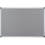 Q-CONNECT textielbord met aluminium frame 60 x 45 cm grijs