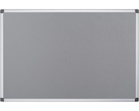 Q-CONNECT tableau de textile avec cadre en aluminium 60 x 45 cm gris