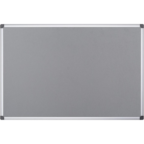 Q-CONNECT textielbord met aluminium frame 60 x 45 cm grijs