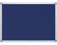 Q-CONNECT textielbord met aluminium frame 60 x 45 cm blauw