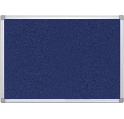 Q-CONNECT tableau de textile avec cadre en aluminium 60 x 45 cm bleu