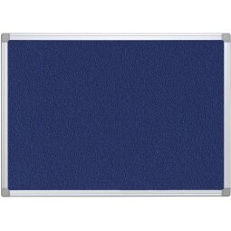 Q-CONNECT textielbord met aluminium frame 60 x 45 cm blauw