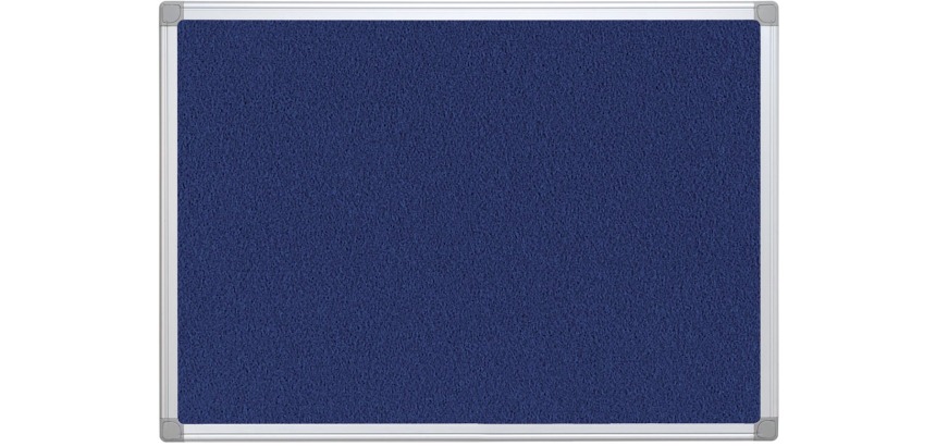 Q-CONNECT textile board with aluminum frame 60 x 45 cm blue
