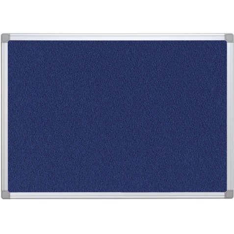 Q-CONNECT textielbord met aluminium frame 60 x 45 cm blauw