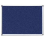 Q-CONNECT textile board with aluminum frame 60 x 45 cm blue