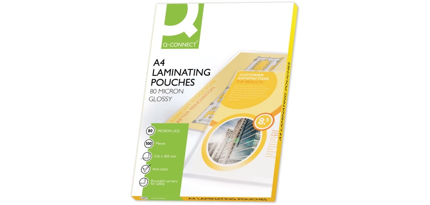 Q-CONNECT pochettes de plastification A4 2x 80 microns 100 pièces