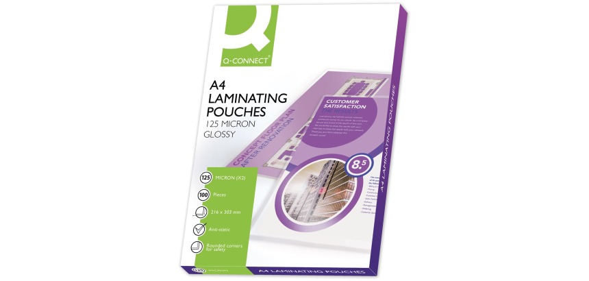 Q-CONNECT laminating pouches A4 250 microns (2 x 125 microns) 100 pieces