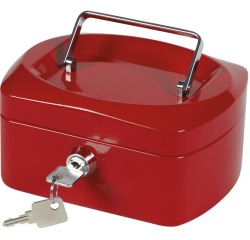 En_caja caudales q-connect 6\" 152x115x80 mm roja con portamonedas