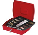 Q-CONNECT coffret à monnaie, 325 x 235 x 85 mm, rouge