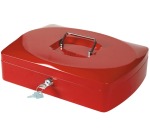 Q-CONNECT coffret à monnaie, 325 x 235 x 85 mm, rouge