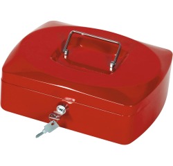Q-CONNECT coffret à monnaie, 255 x 200 x 85 mm, rouge