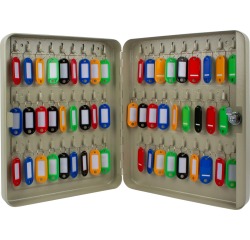 En_armario metalico portallaves q-connect 300x240x60 mm para 54 llaves