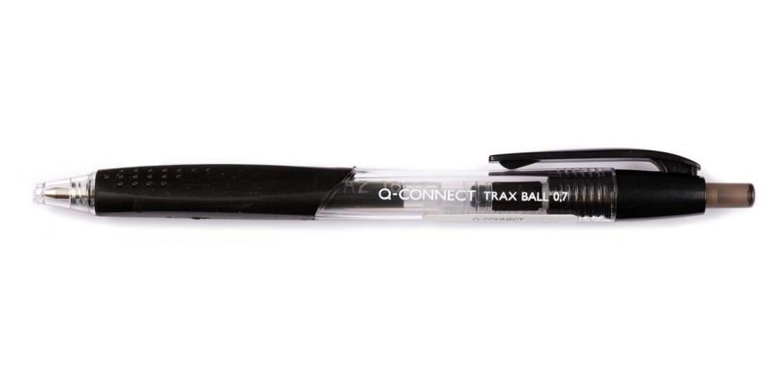 Q-CONNECT pen, with grip, medium point, black