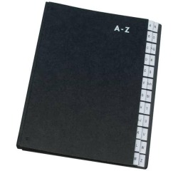 Q-CONNECT trieur, carton, ft A4, 24 compartiments, noir