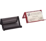 Q-CONNECT Business Card Holder 11 x 7.5 x 5 cm Black Metal