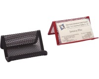 De_portatarjetas q-connect metalico negro 11x7,5x5 cm