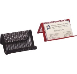 En_portatarjetas q-connect metalico negro 11x7,5x5 cm