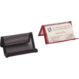 Q-CONNECT Portes-cartes de visite 11 x 7,5 x 5 cm métal noir