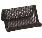 Q-CONNECT Business Card Holder 11 x 7.5 x 5 cm Black Metal