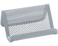 De_portatarjetas q-connect metalico plata 11x7,5x5 cm