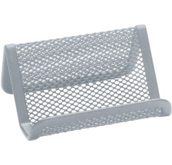 En_portatarjetas q-connect metalico plata 11x7,5x5 cm