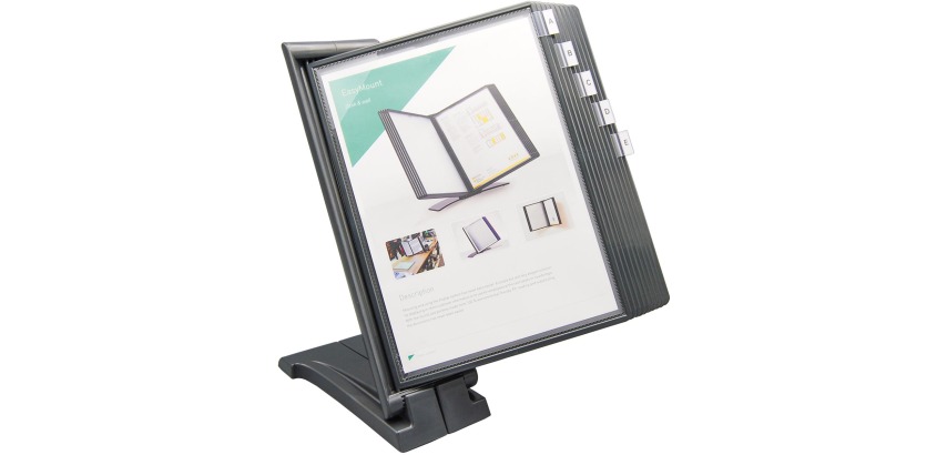 Q-CONNECT support de bureau Quickfind avec 10 pochettes