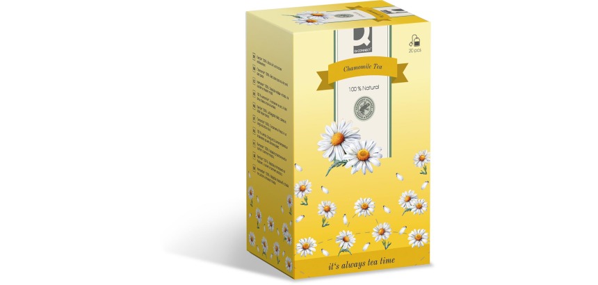 Q-CONNECT tea, chamomile, 1.5 g sachet, box of 20 sachets