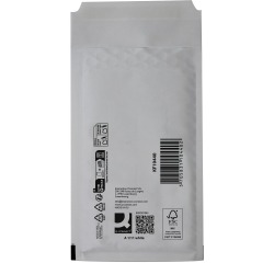 Q-CONNECT enveloppes à bulles d'air, blanc, 1-A, 120 x 175 mm, boîte de 200 pièces