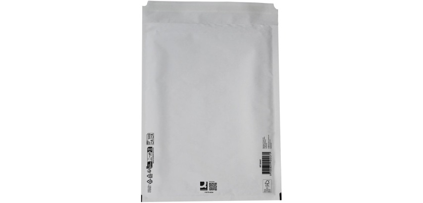 Q-CONNECT bubble envelopes, white, 8-H, 290 x 370 mm, box of 100 pieces