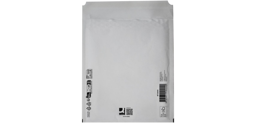 Q-CONNECT Luftpolstertaschen, weiß, 5-E, 240 x 275 mm, Schachtel mit 100 Stück