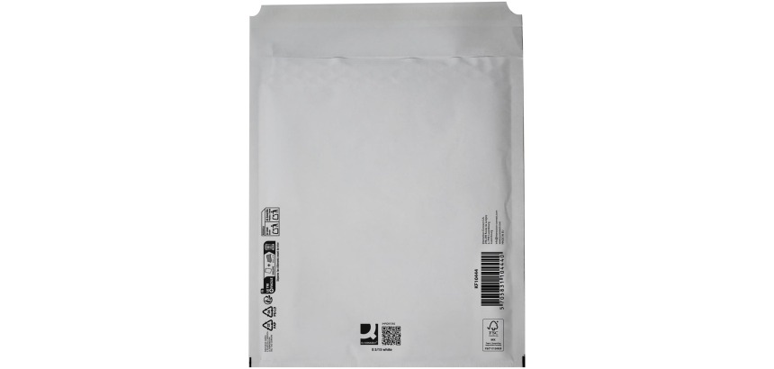 Q-CONNECT enveloppes à bulles d'air, blanc, 5-E, 240 x 275 mm, boîte de 100 pièces