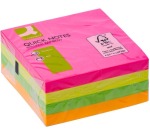Q-CONNECT Quick Notes, Größe 76 x 76 mm, 400 Blatt, sortierte Neonfarben