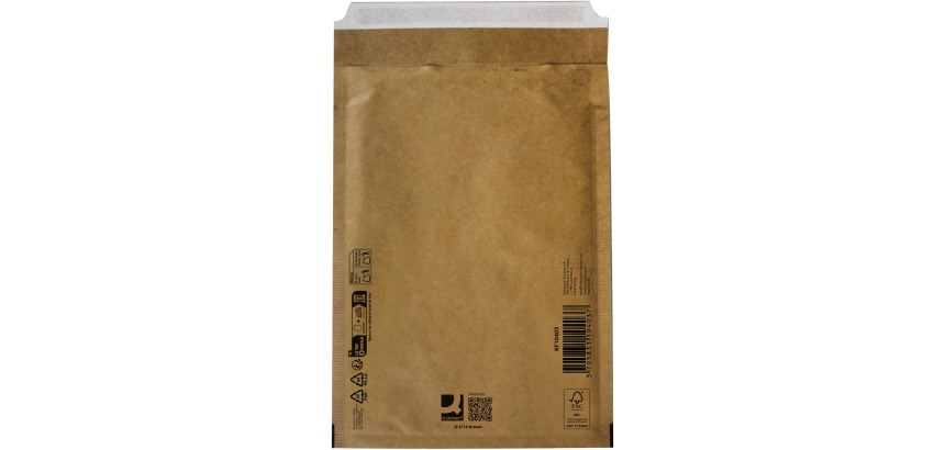 Q-CONNECT enveloppes à bulles d'air, brun, 4-D, 200 x 275 mm, boîte de 100 pièces