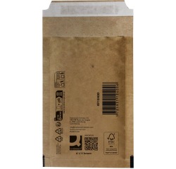 Q-CONNECT enveloppes à bulles d'air, brun, 1-A, 120 x 175 mm, boîte de 200 pièces