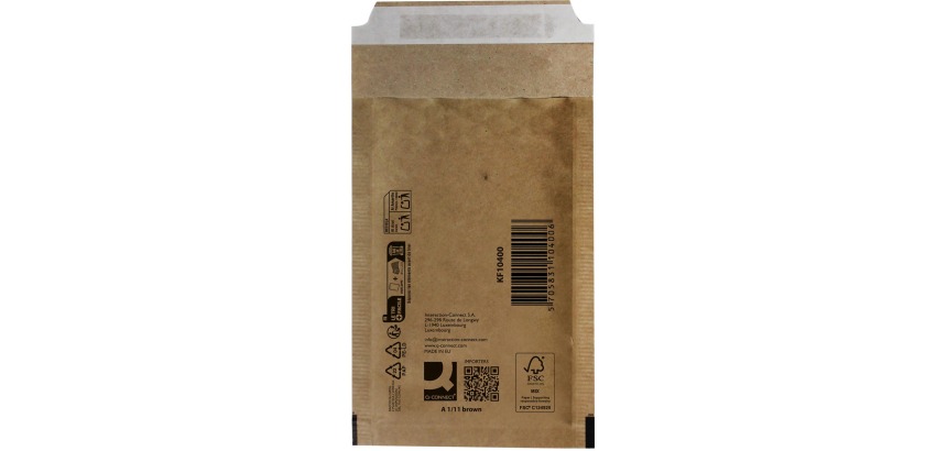Q-CONNECT bubble envelopes, brown, 1-A, 120 x 175 mm, box of 200 pieces