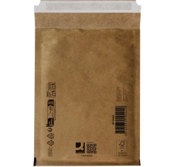 Q-CONNECT enveloppes à bulles d'air, brun, 3-C, 170 x 225 mm, boîte de 100 pièces