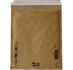 Q-CONNECT enveloppes à bulles d'air, brun, 5-E, 240 x 275 mm, boîte de 100 pièces