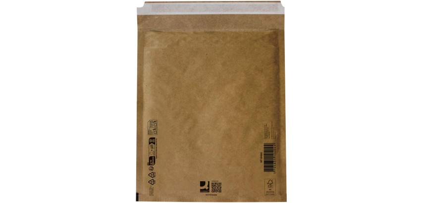 Q-CONNECT enveloppes à bulles d'air, brun, 5-E, 240 x 275 mm, boîte de 100 pièces