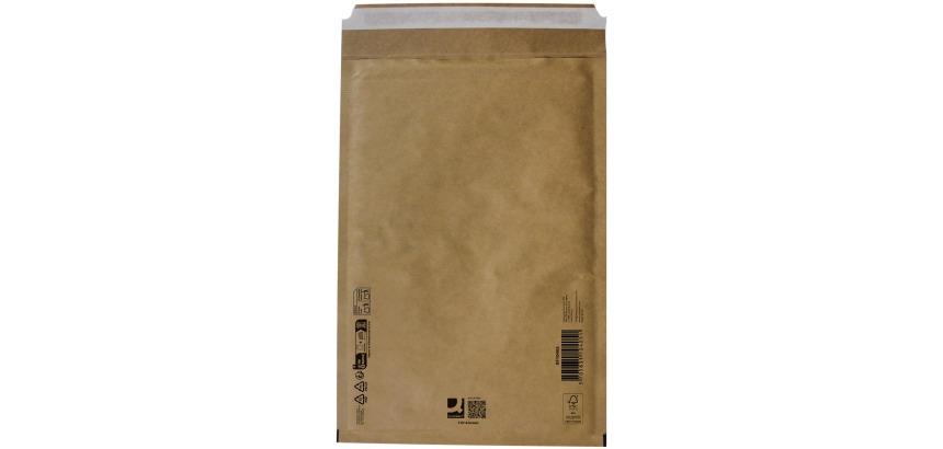 Q-CONNECT enveloppes à bulles d'air, brun, 6-F, 240 x 350 mm, boîte de 100 pièces