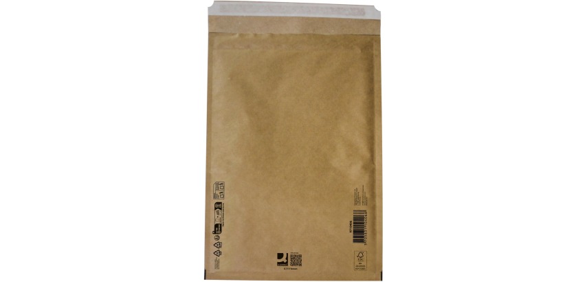Q-CONNECT enveloppes à bulles d'air, brun, 7-G, 250 x 350 mm, boîte de 100 pièces