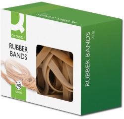 Q-CONNECT élastiques, largeur 9 mm, longueur 140 mm, no 78, boîte de 100 g