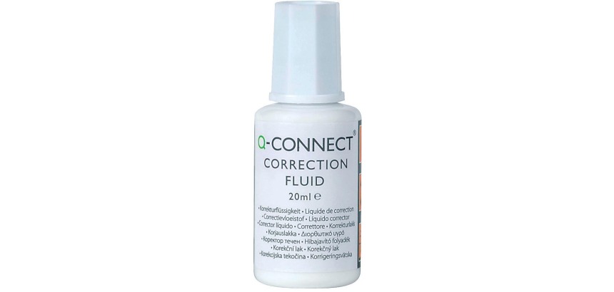 Q-CONNECT liquid correction fluid bottle 20 ml
