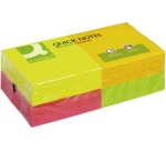 Q-CONNECT Quick Notes, 76 x 76 mm, 80 sheets, pack of 12 pads in 4 neon colors