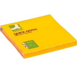 Q-CONNECT Quick Notes, ft 76 x 76 mm, 80 feuilles, orange néon