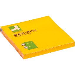 Q-CONNECT Quick Notes, ft 76 x 76 mm, 80 vel, neonoranje