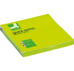 Q-CONNECT Quick Notes, ft 76 x 76 mm, 80 vel, neongroen