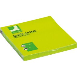 Q-CONNECT Quick Notes, ft 76 x 76 mm, 80 vel, neongroen