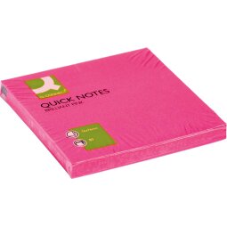 Q-CONNECT Quick Notes, ft 76 x 76 mm, 80 vel, neonroze