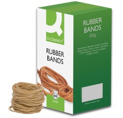 Q-CONNECT élastiques, largeur 1,5 mm, longueur 90 mm, no 19, boîte de 500 g