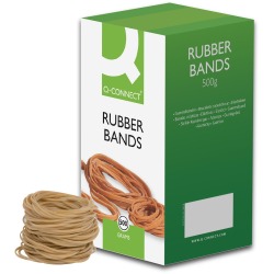 Q-CONNECT élastiques, largeur 1,5 mm, longueur 90 mm, no 19, boîte de 500 g